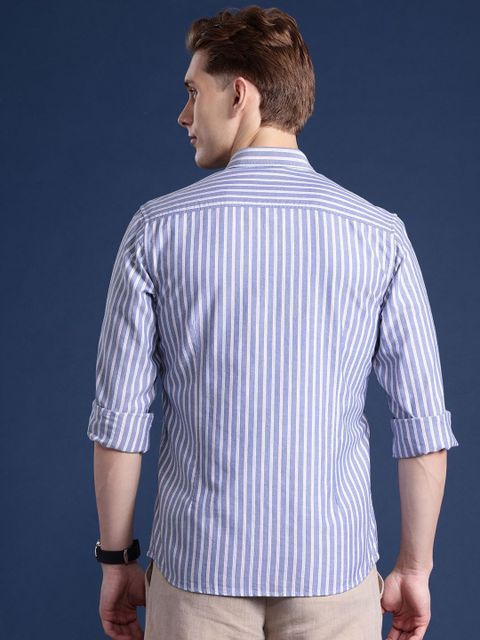 Mast & Harbour Men Regular Fit Striped Casual Shirt - Image 6