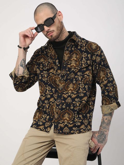 VASTRADO Men Regular Fit Printed Cut Away Collar Casual Shirt - Image 6