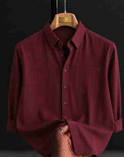 youth first Men Regular Fit Solid Spread Collar Casual Shirt - Image 5