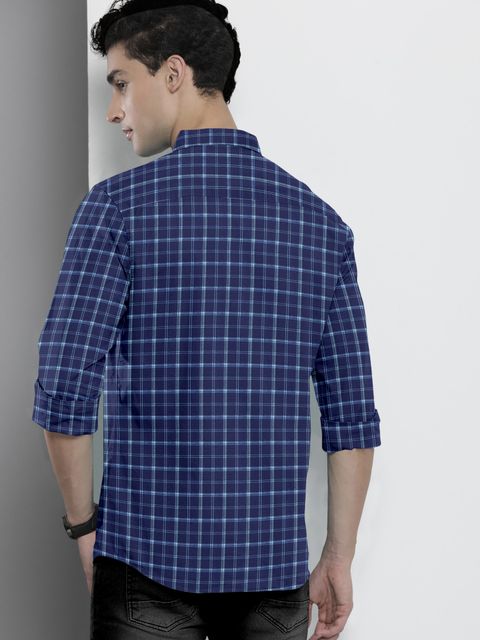 MBF66 Men Slim Fit Checkered Casual Shirt - Image 4