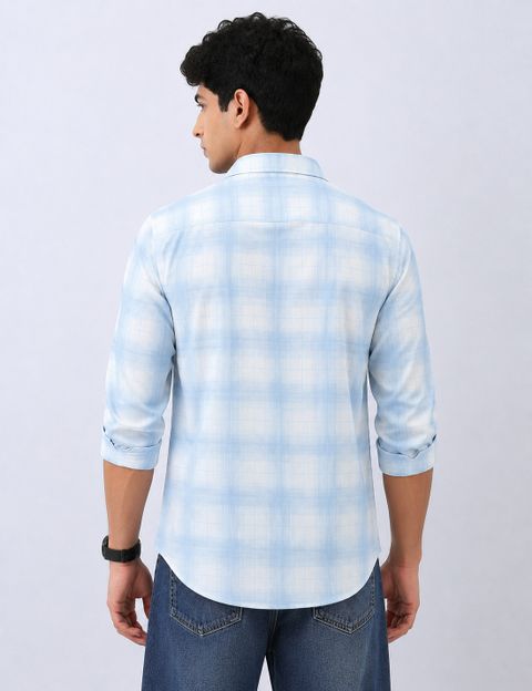 S-LINE Men Regular Fit Checkered Spread Collar Casual Shirt - Image 5
