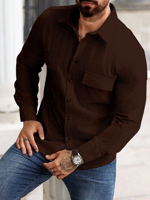 COMBRAIDED Men Comfort Fit Self Design Spread Collar Casual Shirt - Image 6