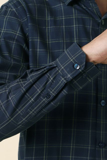 Allen Solly Men Slim Fit Checkered Formal Shirt - Image 8