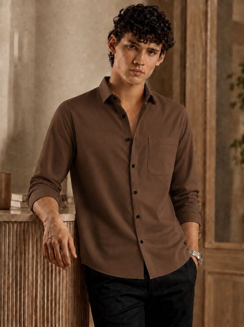 mozero Men Regular Fit Solid Spread Collar Casual Shirt (Pack of 2) - Image 6