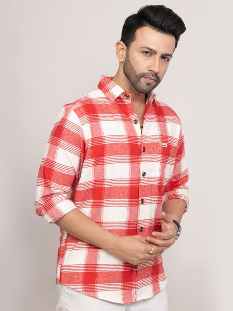 DUSTY SOUL Men Regular Fit Checkered Casual Shirt - Image 8
