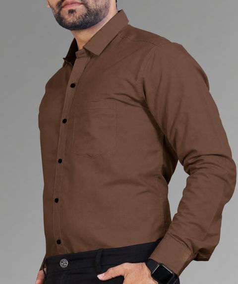 COMBRAIDED Men Regular Fit Solid Spread Collar Casual Shirt - Image 8