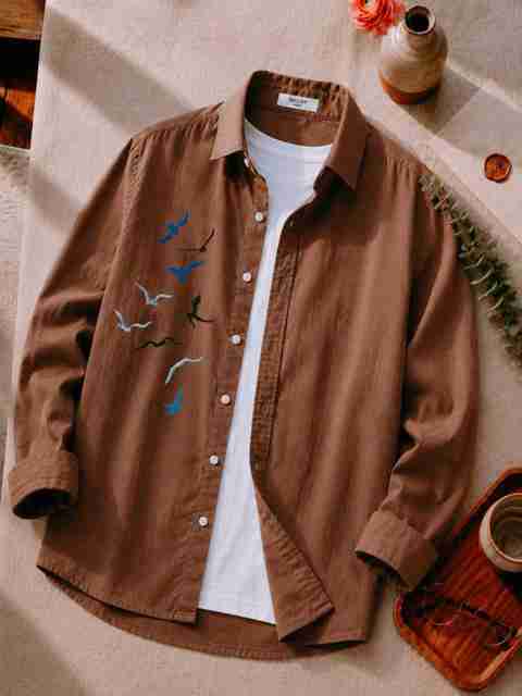 HSATI ENTERPRISE Men Regular Fit Printed Casual Shirt - Image 5