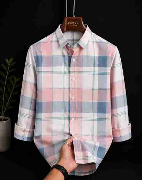 FUBAR Men Slim Fit Checkered Casual Shirt - Image 4