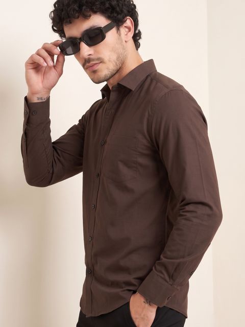 NIVICK Men Slim Fit Solid Spread Collar Casual Shirt - Image 7