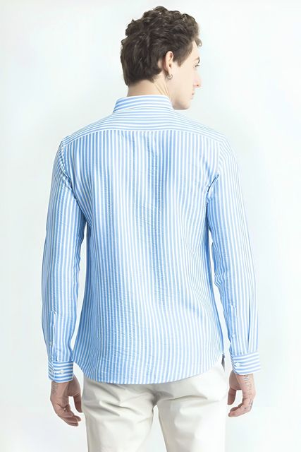 RODEIZ Men Slim Fit Striped Casual Shirt - Image 6