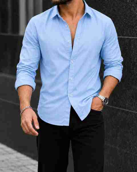 Vayu Men Regular Fit Solid Spread Collar Casual Shirt - Image 4