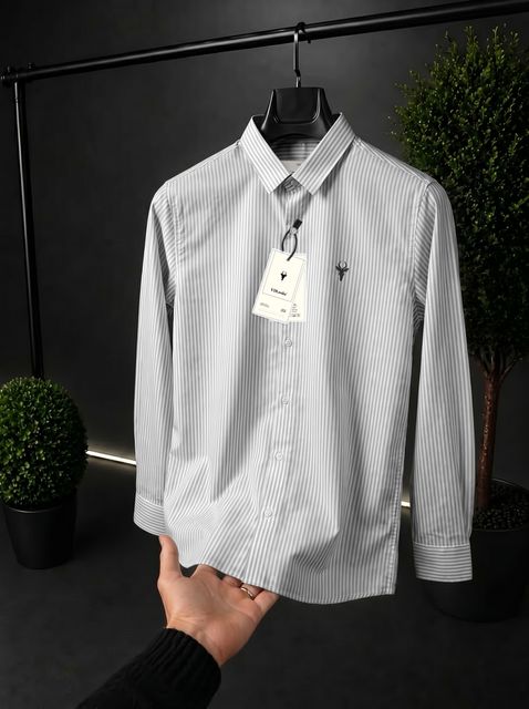 vdlooks Men Regular Fit Striped Spread Collar Casual Shirt - Image 6