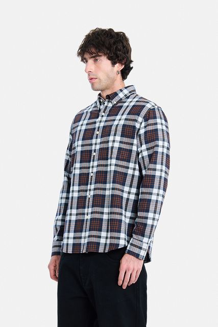 Snitch Men Regular Fit Checkered Button Down Collar Casual Shirt - Image 8