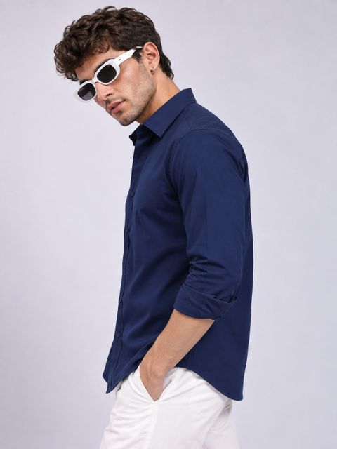 Clothisto Men Regular Fit Solid Spread Collar Casual Shirt - Image 7