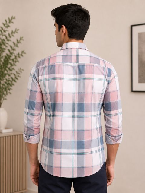 FUBAR Men Slim Fit Checkered Casual Shirt - Image 7