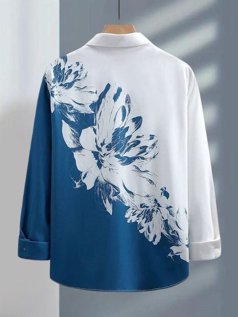 AARTHIT CLOTH VILLA Men Regular Fit Floral Print Ribbed Collar Casual Shirt - Image 4