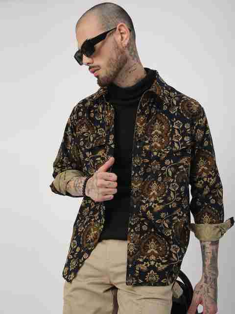 VASTRADO Men Regular Fit Printed Cut Away Collar Casual Shirt - Image 5