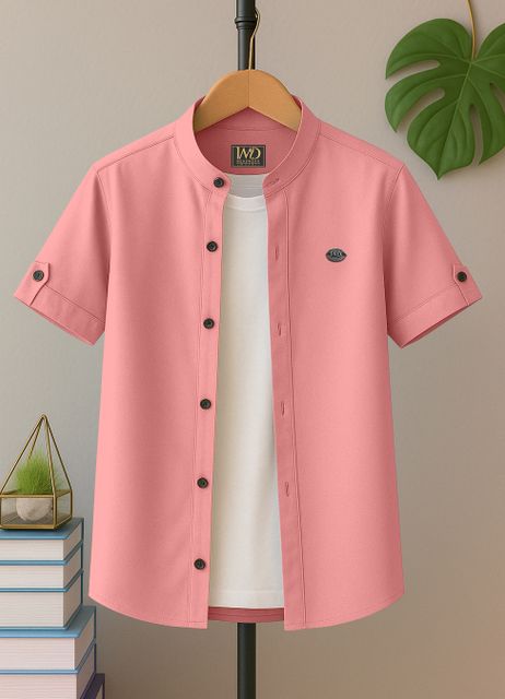 MAHITAG Boys Slim Fit Solid Casual Shirt - Image 6