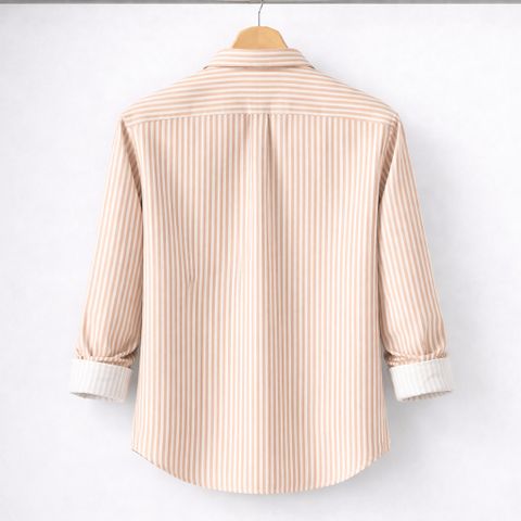 ISUEL FAB Men Regular Fit Striped Button Down Collar Casual Shirt - Image 6