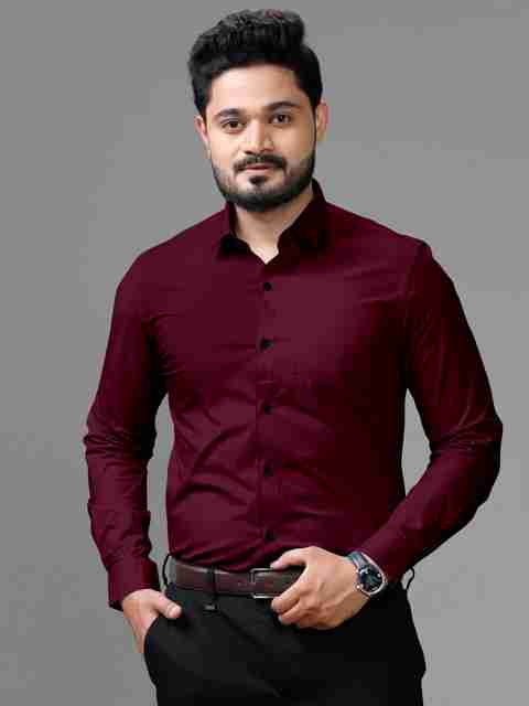 DHADUK Men Regular Fit Solid Spread Collar Formal Shirt - Image 5