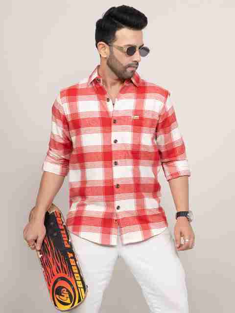 DUSTY SOUL Men Regular Fit Checkered Casual Shirt - Image 5