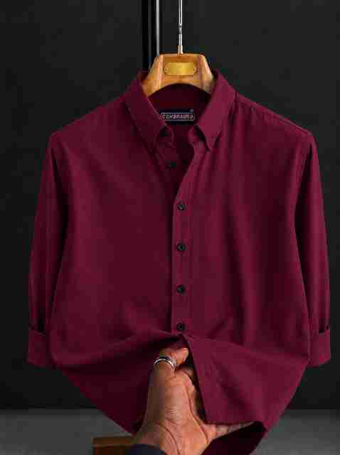 COMBRAIDED Men Regular Fit Solid Spread Collar Casual Shirt - Image 5