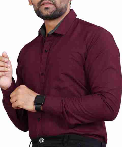 METRONAUT Men Regular Fit Solid Spread Collar Formal Shirt - Image 5