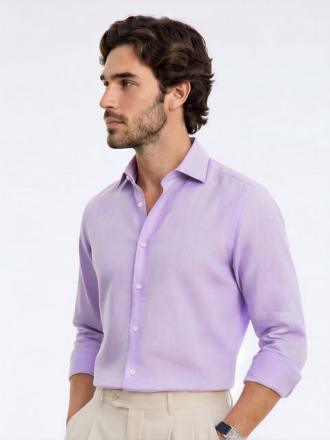 Snitch Men Slim Fit Solid Spread Collar Formal Shirt - Image 7