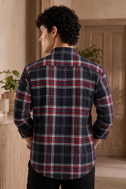 Radiance Creation Men Regular Fit Checkered Casual Shirt - Image 7