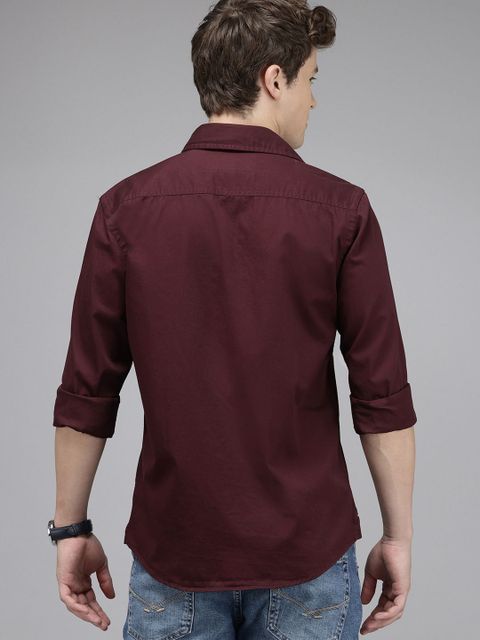 U.S. POLO ASSN. Men Slim Fit Solid Cut Away Collar Casual Shirt - Image 8
