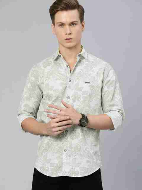 The Indian Garage Co. Men Slim Fit Printed Cut Away Collar Casual Shirt - Image 5