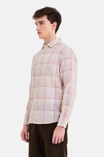 Snitch Men Regular Fit Checkered Spread Collar Casual Shirt - Image 4