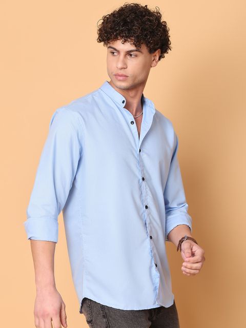 METRONAUT Men Regular Fit Solid Spread Collar Casual Shirt - Image 7