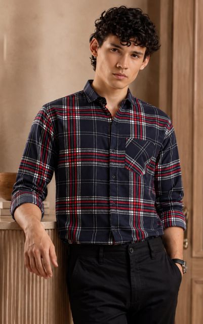 Radiance Creation Men Regular Fit Checkered Casual Shirt - Image 6