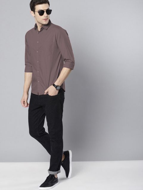TIGER SNAKE Men Regular Fit Solid Spread Collar Formal Shirt - Image 6