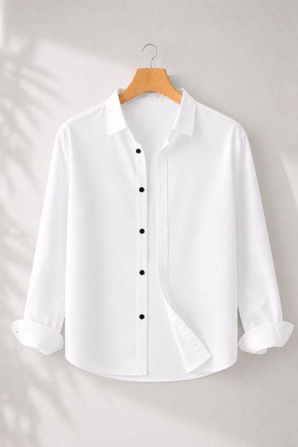 mozero Men Regular Fit Solid Spread Collar Casual Shirt (Pack of 2) - Image 7