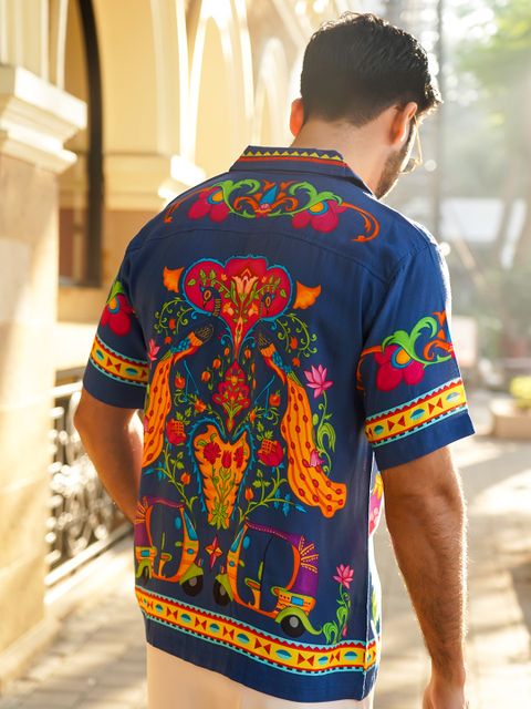 MyDesignation Men Floral Print Festive Multicolor Shirt - Buy