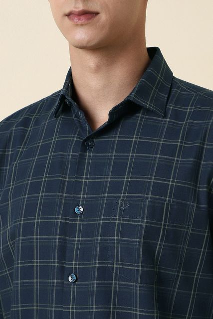 Allen Solly Men Slim Fit Checkered Formal Shirt - Image 7