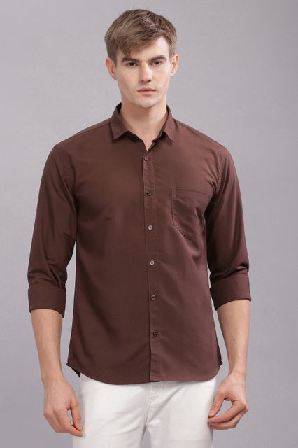 Uzmax Men Slim Fit Solid Spread Collar Casual Shirt - Image 7