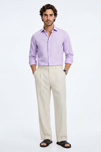 Snitch Men Slim Fit Solid Spread Collar Formal Shirt - Image 8