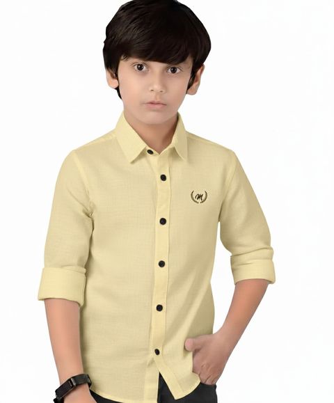 Mameru Boys Regular Fit Solid Casual Shirt - Image 7