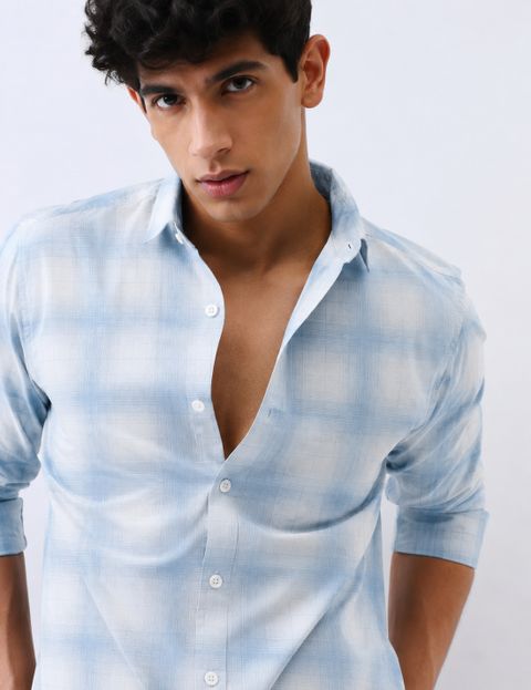 S-LINE Men Regular Fit Checkered Spread Collar Casual Shirt - Image 7