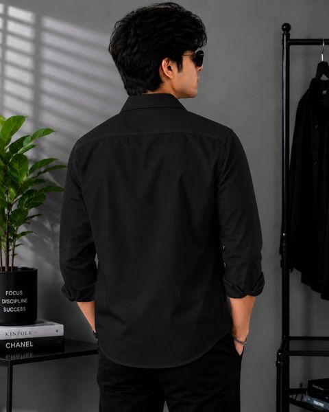 Amart Men Regular Fit Solid Spread Collar Casual Shirt - Image 6