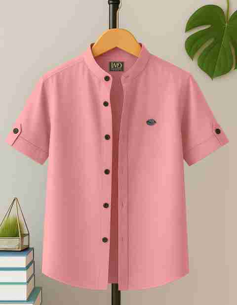 MAHITAG Boys Slim Fit Solid Casual Shirt - Image 5