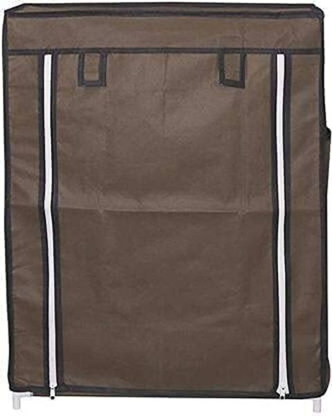 ZENVEXYO Premium Multipurpose Plastic Shoe Rack with Door & Dustproof Cover Plastic Shoe Stand (brown, 4 Shelves, DIY(Do-It-Yourself)) - Image 7