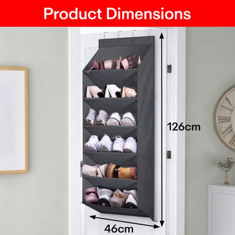 PRIME PICK Plastic Shoe Rack, 6 Shelves, Black, DIY - Image 5