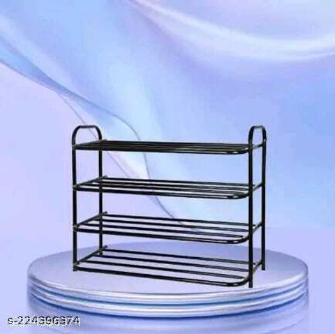 Pipasa Metal Shoe Stand (METAL SHOE RACK BLACK, 4 Shelves, DIY(Do-It-Yourself)) - Image 4