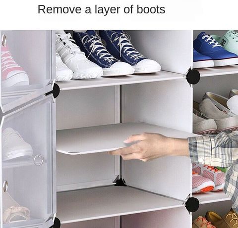 Keekos Plastic Shoe Stand (White, 10 Shelves, DIY(Do-It-Yourself)) - Image 7