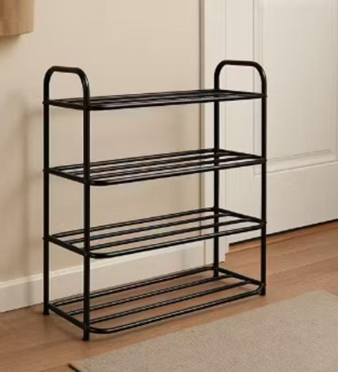 Pipasa Metal Shoe Stand (METAL SHOE RACK BLACK, 4 Shelves, DIY(Do-It-Yourself)) - Image 6