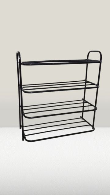 Pipasa Metal Shoe Stand (METAL SHOE RACK BLACK, 4 Shelves, DIY(Do-It-Yourself)) - Image 5